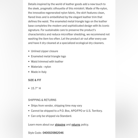 Prada ReNylon Mini Skirt - Picture 3 of 4